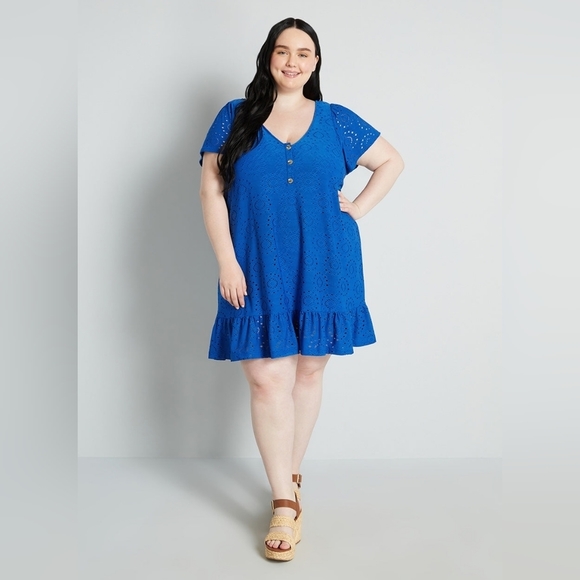 Modcloth Dresses & Skirts - 𝅺NWT Modcloth Light Shining Through Baby Doll Dress size 1X